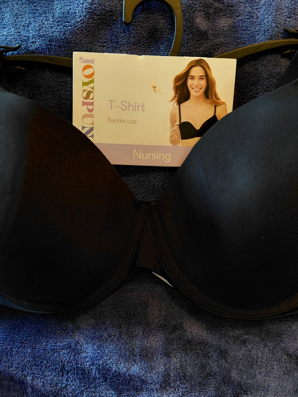 Women's 36DD Maternity Nursing T-Shirt Bra with Flex Cup & Nursing Clips Joyspun